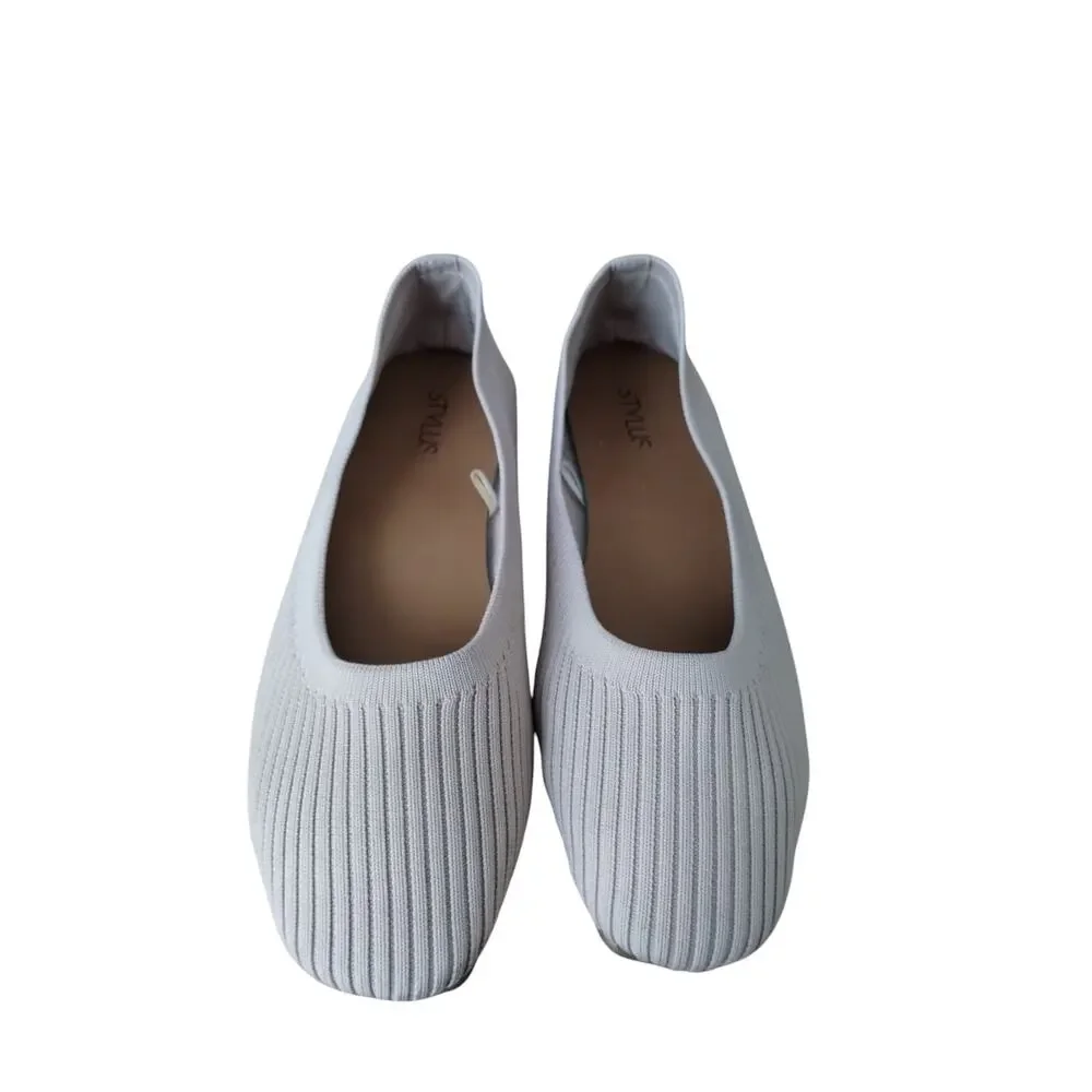 Stylus Franco Women's PinkSlip‎ On Flats Shoes Sz 7.5 Balletcore Ribbed Comfy